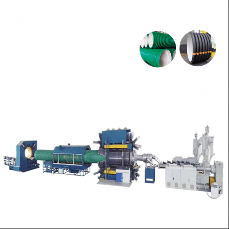HDPE، پي پي عمودي قسم ڊبل وال ڪوروگيٽڊ پائپ ۽ پي وي سي ربڊ پائپ ڪڍڻ واري لائن